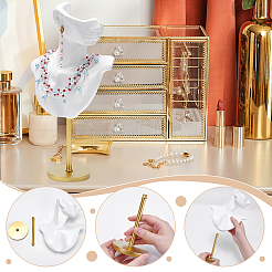 Модель из смолы с боковым корпусом в форме бюста&nbsp;AJEW-WH0695-229B