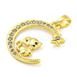 Латунные микропаве прозрачные подвески с фианитом&nbsp;FIND-Z044-03B