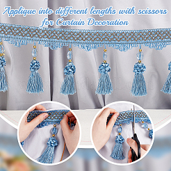 4 м штора из полиэстера с кисточками и бахромой&nbsp;OCOR-OC0001-48