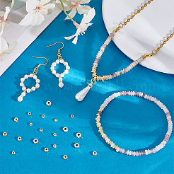 90 шт. 3 стиля латунные распорные бусины для стоек&nbsp;KK-PH0012-66