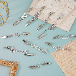 10 шт. 10 стиля зажимы для кардигана из сплава&nbsp;AJEW-FH0006-72