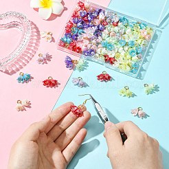 80 шт. 8-х цветные подвески из АБС-пластика с жемчугом&nbsp;PALLOY-CJ00075