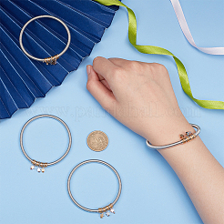 4шт набор тянущихся браслетов из круглых железных цепей&nbsp;BJEW-BC0001-24