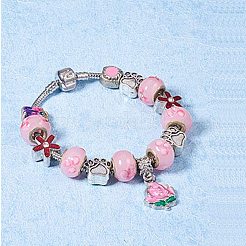 Тибетский стиль сплава цинка европейские шарики&nbsp;PH-MPDL-R038-008AS