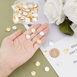 100 шт. 2 цвета латунная штамповка пустые бирки-брелки&nbsp;KK-AR0002-51