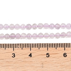 Ограненные круглые нити из натурального лавандового аметиста&nbsp;G-K373-B09-01