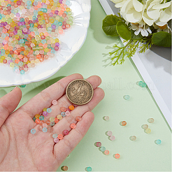 Матовые прозрачные стеклянные бусины&nbsp;FGLA-PA0001-02A