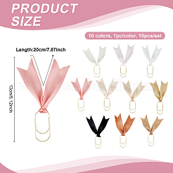 10 шт. 10-х цветные скрепки из углеродистой стали&nbsp;AJEW-PH01654