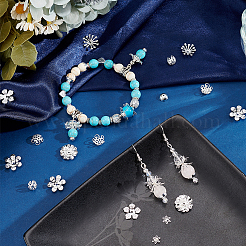 48 шт. 8 стиля латунных колпачков для бусин&nbsp;KK-PH0006-50