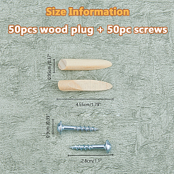 1 комплект заглушек для карманных отверстий из цельного дерева&nbsp;FIND-FH0009-66