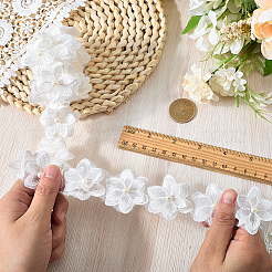 2 ярд цветочной кружевной отделки из полиэстера&nbsp;OCOR-CY0002-69C