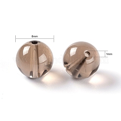 100шт 8мм натуральный дымчатый кварц круглые бусины&nbsp;DIY-LS0002-06