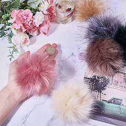 12 шт. Мягкий помпон из искусственного меха лисы 12 цветов&nbsp;DIY-GL0005-45