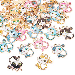 32шт 8 цвета сплава эмалевые подвески&nbsp;ENAM-TA0002-88