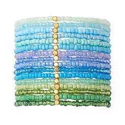 16шт наборы браслетов из стеклянных бусин&nbsp;BJEW-MZ00294