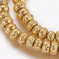 Гальванические бусины из натуральной лавы&nbsp;G-P400-06G