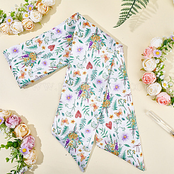 1 шт. полиэстеровый женский ремень с цветочным принтом&nbsp;AJEW-CP0009-89A