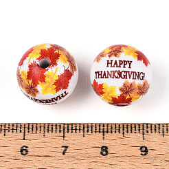 Печатные непрозрачные акриловые бусины&nbsp;MACR-T048-06C