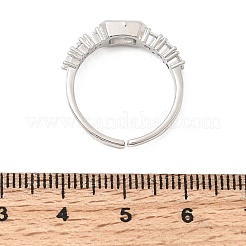 Кольца-манжеты из латуни с фианитами для женщин&nbsp;RJEW-B160-07B-P