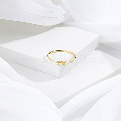 1 шт. латунные манжеты с буквами и стразами для женщин&nbsp;AJEW-LP0004-47N-G