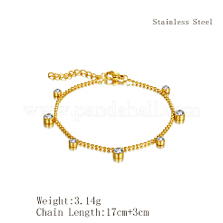 Стильные плоские круглые браслеты из нержавеющей стали с подвесками&nbsp;ZC8719