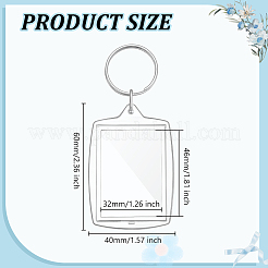 200шт акриловая фоторамка брелок&nbsp;KEYC-DR0001-15