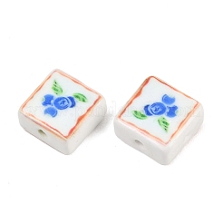 Печатные ручной фарфоровые бусы&nbsp;PORC-G016-04C