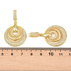 Латунные микропаве прозрачные подвески с фианитом&nbsp;KK-H262-06B-G