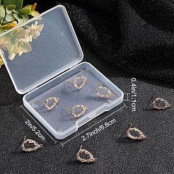 10 шт. латунные серьги-гвоздики&nbsp;KK-BBC0003-71