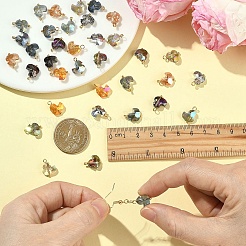 45шт 9 цвета стеклянные подвески&nbsp;PALLOY-YW00136