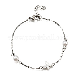 Браслеты-бабочки из нержавеющей стали 304&nbsp;BJEW-C098-01C-P