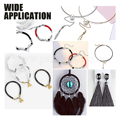 120 шт. двухцветные кованые латунные наконечники для шнура&nbsp;KK-PH0001-83