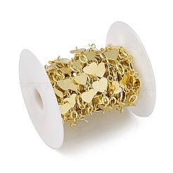 Латунные цепочки с сердцем и овальными звеньями&nbsp;CHC-P010-16G