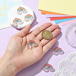 6шт подвески из прозрачной смолы&nbsp;RESI-YW0003-52