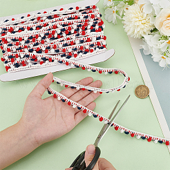 10 ярд полиэстеровых лент для помпонов с кисточками&nbsp;DIY-AR0004-06