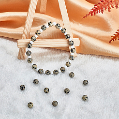 Естественно далматин яшмы камень шарик нити&nbsp;G-OC0001-54