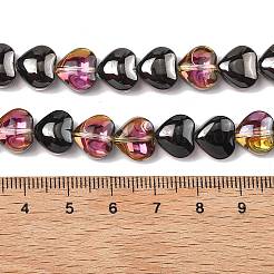 Гальванизированная нить из прозрачных стеклянных бусин&nbsp;EGLA-A045-01-HP02