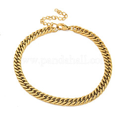 6шт ионное покрытие (IP) 304 нержавеющая сталь звеньевая цепь браслет наборы BJEW-K240-01G