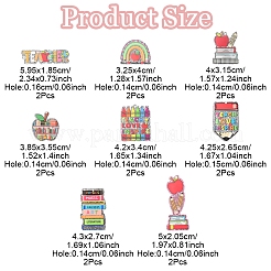 16 шт. 8 стиля подвески из непрозрачного акрила с принтом ко Дню учителя&nbsp;FIND-FS0003-84