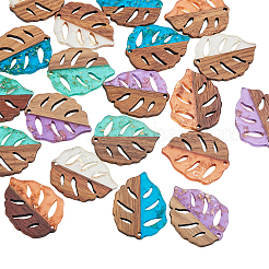 Подвески из прозрачной смолы и ореха&nbsp;RESI-CJ0001-80