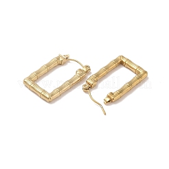 Прямоугольные серьги-полукольца из нержавеющей стали 201 для женщин&nbsp;EJEW-G385-41G