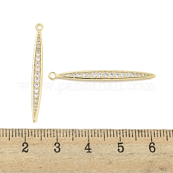 Латунные микропаве прозрачные подвески с фианитом&nbsp;KK-S386-25G