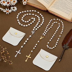 2 шт. 2 стиля ожерелья из сплава с подвеской в виде креста Иезуита Девы Марии&nbsp;NJEW-FG0001-24