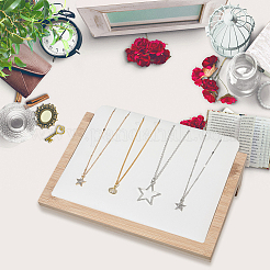 Деревянный органайзер для ожерелий с наклонной спинкой&nbsp;AJEW-WH20033-046A