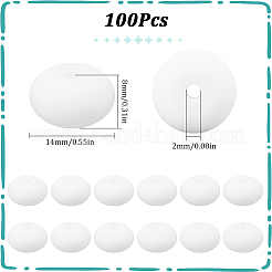 100 шт. рондель силиконовые фокусные бусины&nbsp;SIL-SC0002-25
