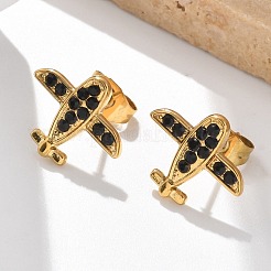 Серьги-гвоздики из нержавеющей стали 304&nbsp;EJEW-F361-09G