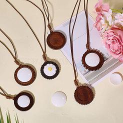 Наборы для изготовления круглых плоских деревянных подвесок своими руками&nbsp;DIY-CA0007-06