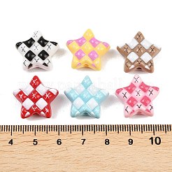 Печатные непрозрачные акриловые бусины&nbsp;OACR-B051-03