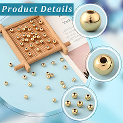 200 шт. латунные распорные бусины для покрытия стойки&nbsp;KK-PA0001-03C-G