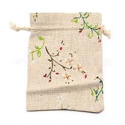 Прямоугольник ткани упаковочные пакеты ABAG-WH0038-03